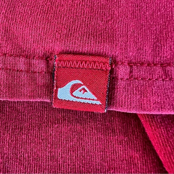 Vintage Quicksilver Logo Shirt Men Med Red Worn Faded Skater Thrashed Grunge Y2K - Picture 6 of 14